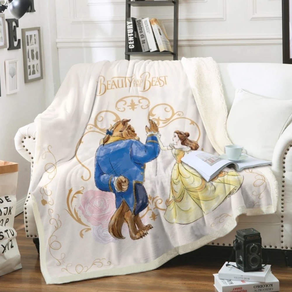 Beauty and the beast blanket